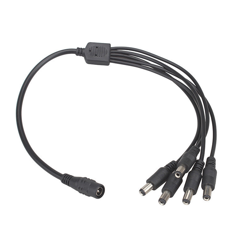 JMT-391178 12V DC One-Point Four Monitoring Power Cord - Copper Core, 20A, 0.39m Length, Black