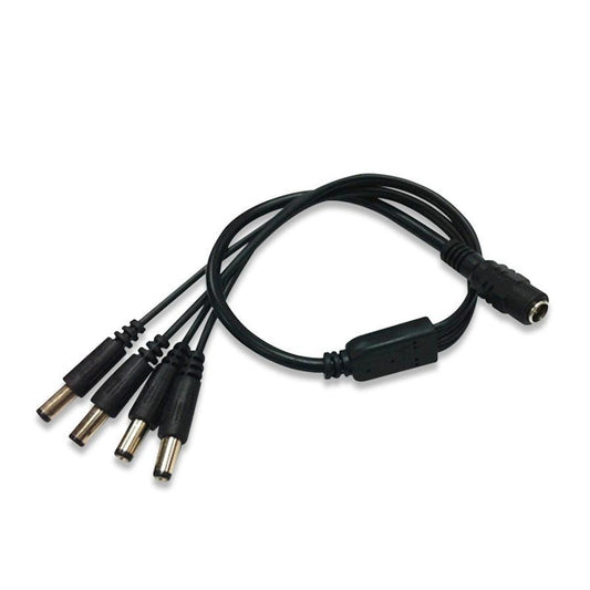 JMT-391178 12V DC One-Point Four Monitoring Power Cord - Copper Core, 20A, 0.39m Length, Black