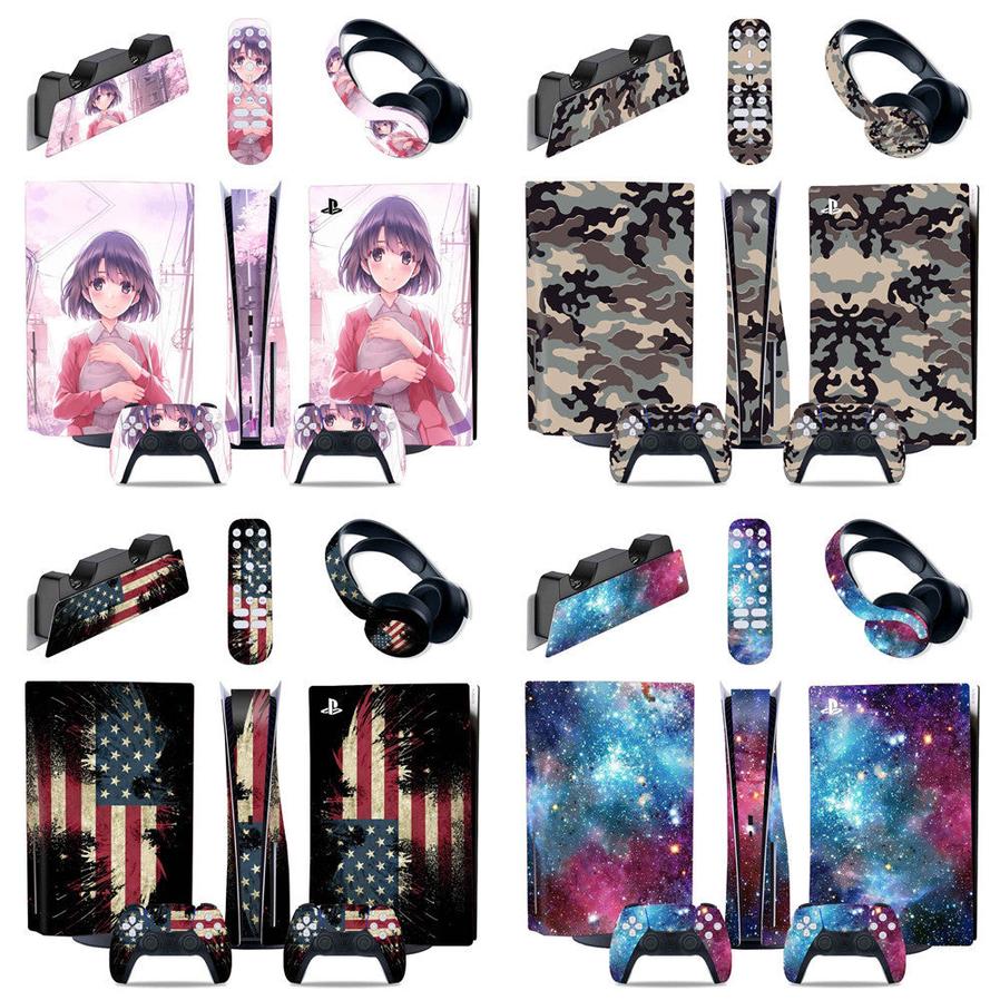 JMT-391626 PS5 Full Body PVC Air Duct Sticker Set with Handle and Console Covers