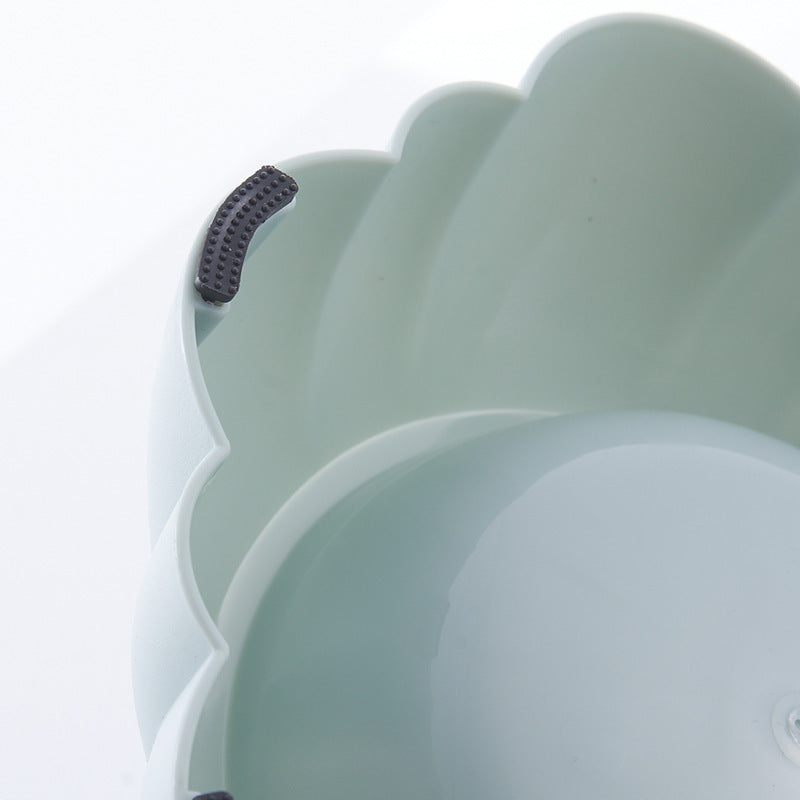 JMT-392330 Stylish Pet Bowl with Stainless Steel Inner and Eco-Friendly Plastic Outer - 21.5cm in Pink, Green, or Blue