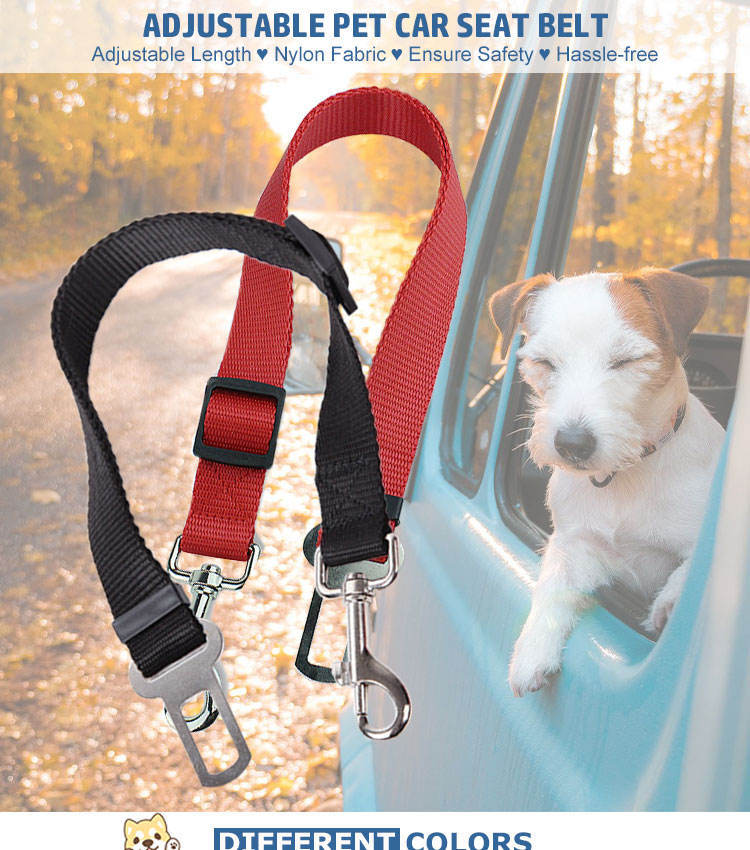 JMT-392650 Adjustable Nylon Pet Safety Belt for Cats and Dogs in Vehicles