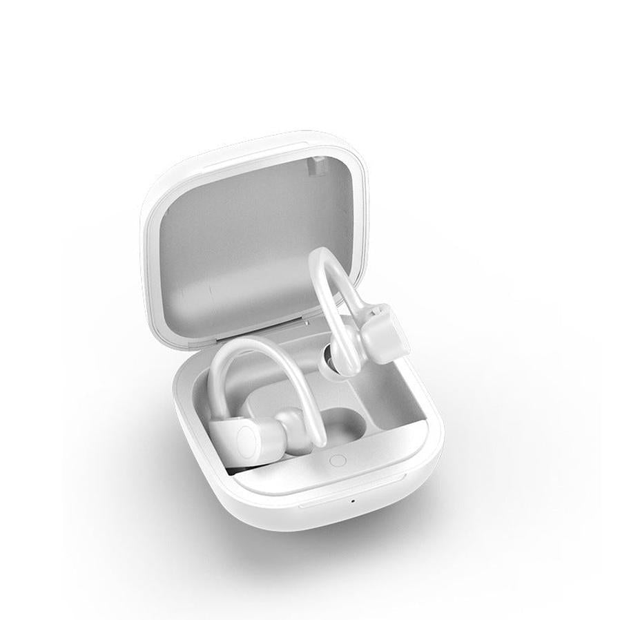 JMT-392650 Wireless Bluetooth TWS Headset with Power Display, Voice Control, and Multi-Point Connection - Stereo Earbuds, Black or White