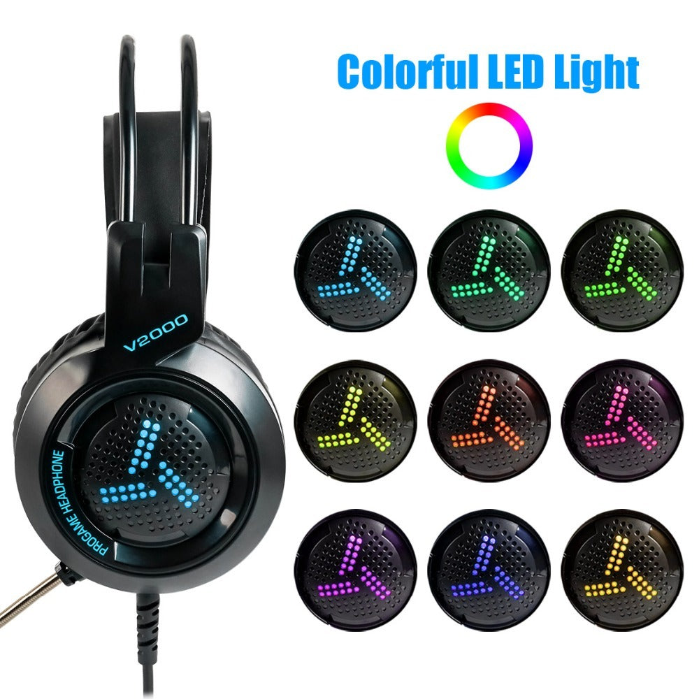 JMT-392970 Wired Gaming Headset with 3.5mm and USB Connectivity, 50mm Speakers, and Inline Microphone