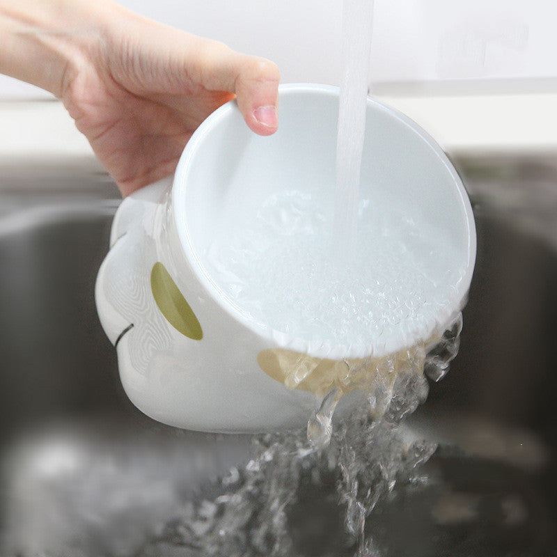 JMT-393482 Ceramic Cat Paw Bowl for Food and Water - Adorable White Design, 130mm x 150mm x 117mm