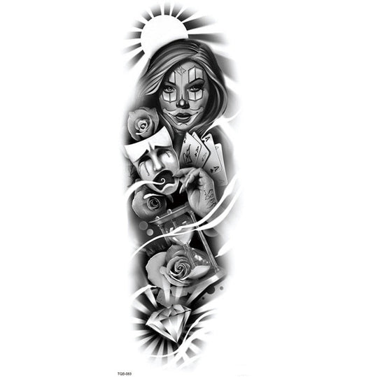 JMT-393610 Waterproof Full Arm Tattoo Sticker - 480*170mm Water Transfer Design