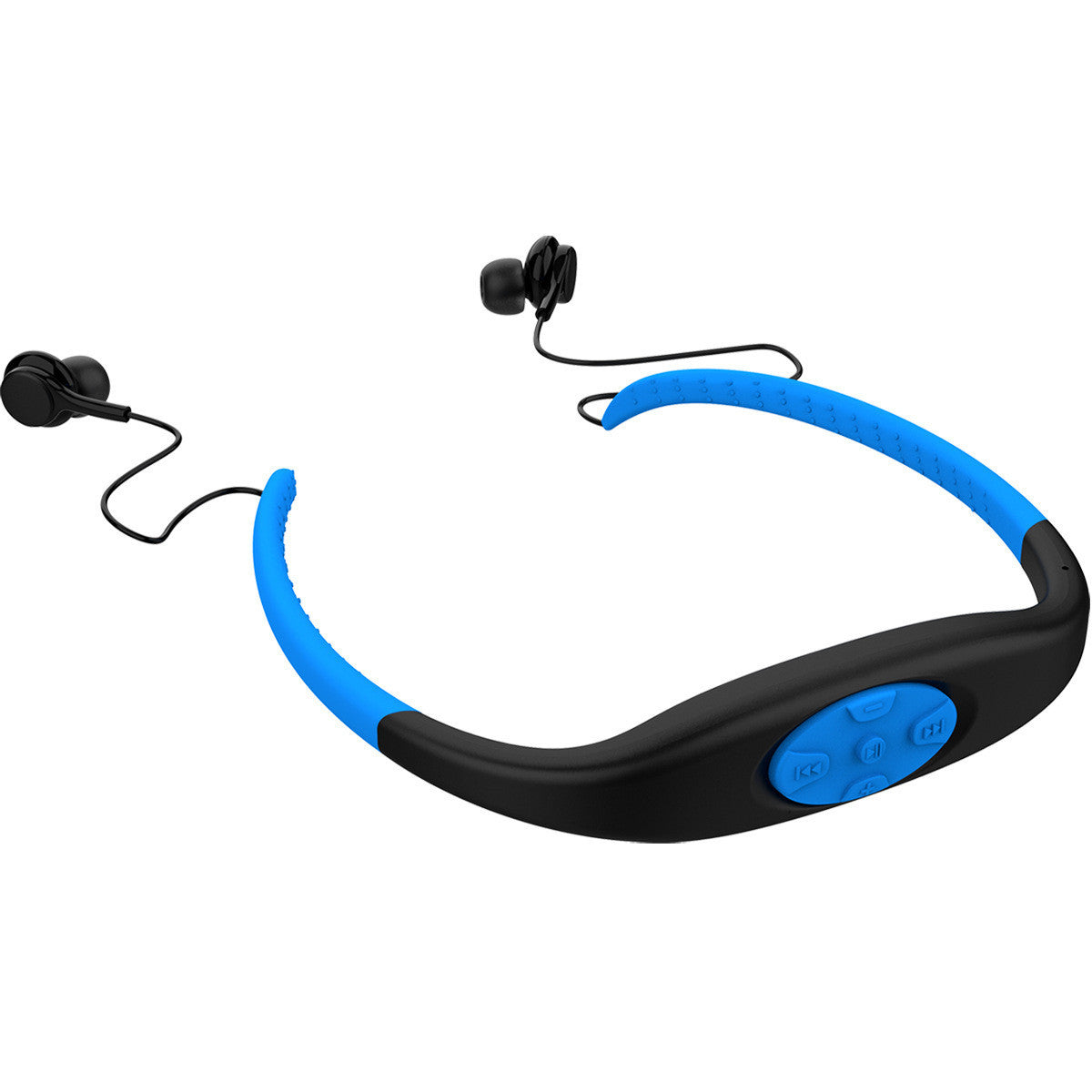 JMT-393802 2-in-1 Bluetooth Wireless Earphones & MP3 Player, IPX8 Waterproof Neckband Headset with Microphone, 8GB Storage