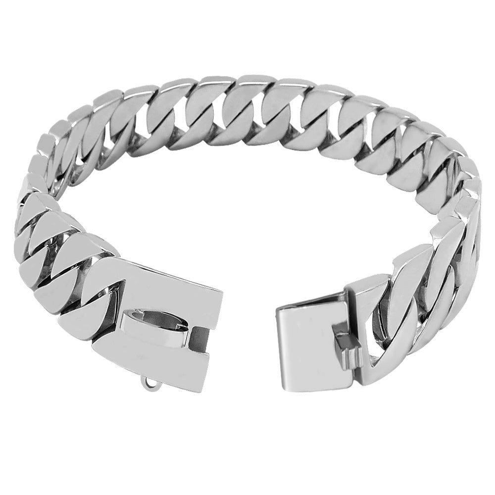 JMT-394122 Durable Stainless Steel Dog Chain Collar - 3mm Thickness, Available in 45cm and 50cm Lengths