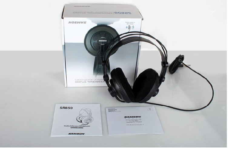 JMT-394122 Samson SR850 Professional Reference Headset with Open Ear Design and Adaptive Adjustment for Studio Use