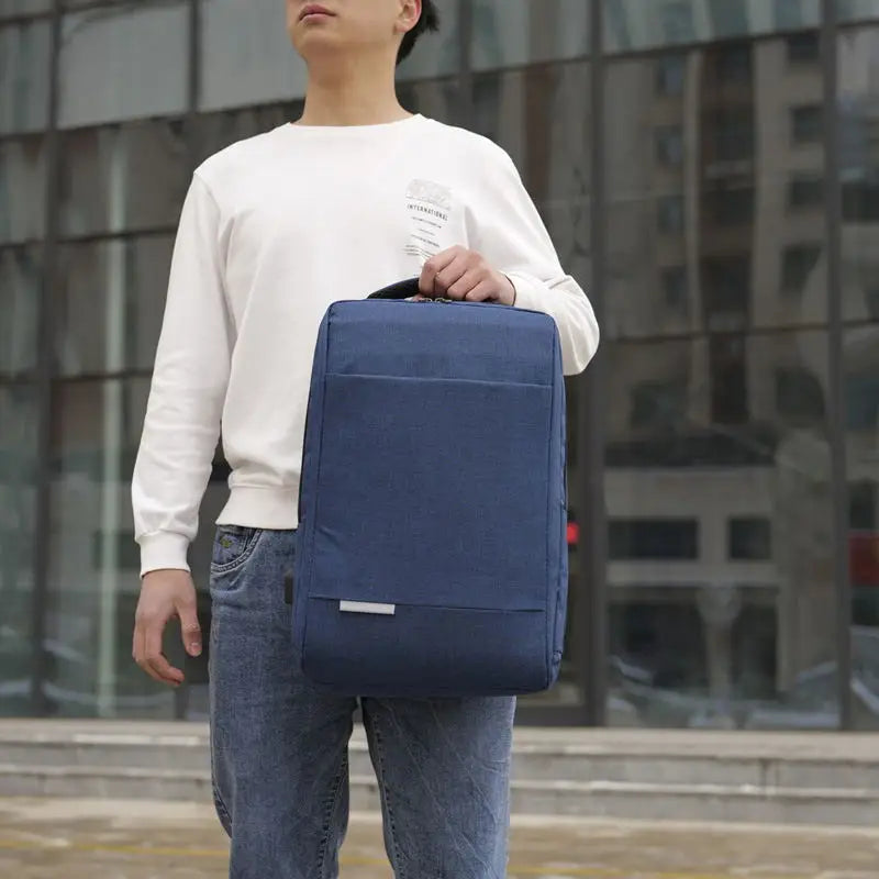 JMT-394634 Customizable Waterproof Laptop Backpack with USB Charging Port for Men, Polyester Business Rucksack with Zipper Closure