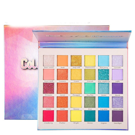 JMT-394890 30-Color Pearlescent Matte Glitter Eyeshadow Palette for All Skin Types