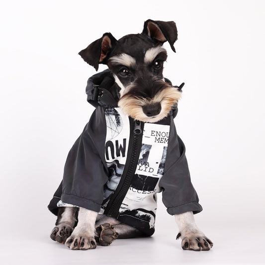JMT-395082 Reflective Raincoat for Pets, Cotton Dog Jacket - Winter Warm Tide, Multiple Sizes & Colors Available