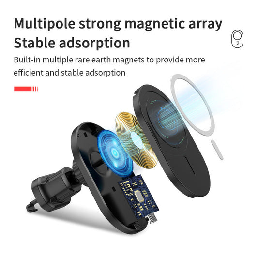 JMT-395146 15W Magnetic Wireless Charging Base Stand - Black/White