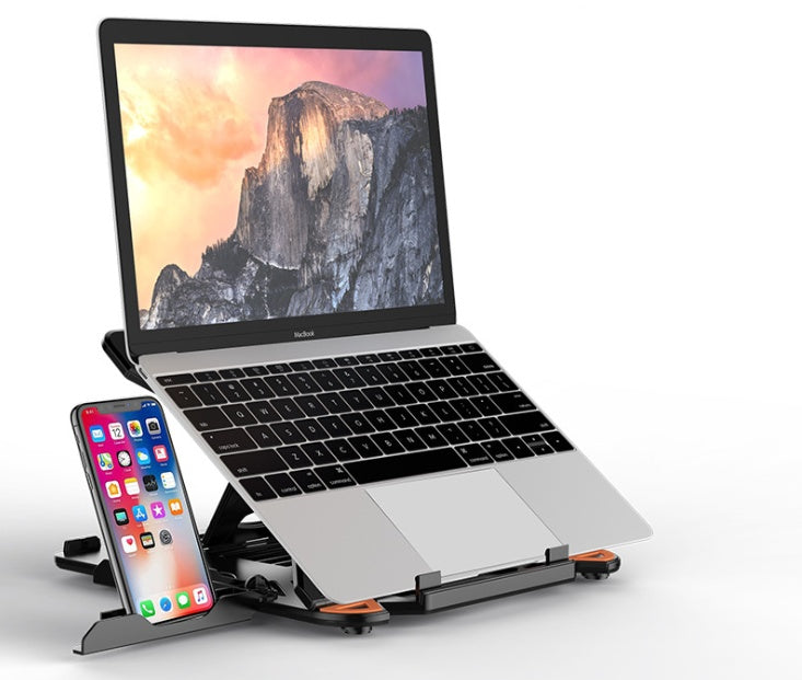 JMT-395466 Notebook Stand with Air Cooling Technology and Mobile Phone Holder in Various Colors