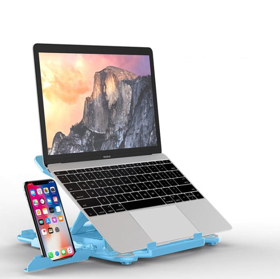 JMT-395466 Notebook Stand with Air Cooling Technology and Mobile Phone Holder in Various Colors