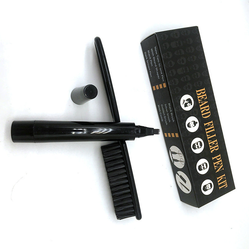 JMT-395594 Men's Beard Filling Pen with Brush for Precision Grooming