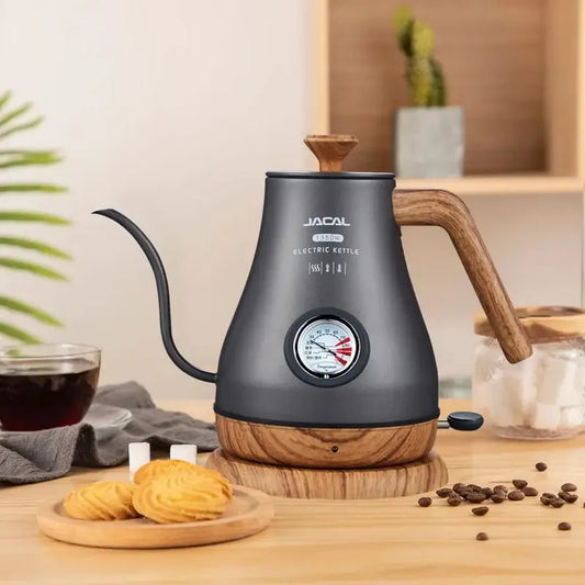 JMT-395722 Gooseneck Electric Cordless Kettle in Stainless Steel for Precise Brewing