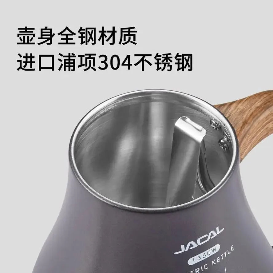 JMT-395722 Gooseneck Electric Cordless Kettle in Stainless Steel for Precise Brewing