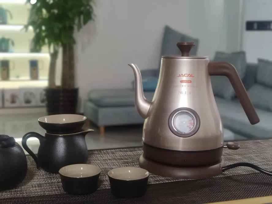 JMT-395722 Gooseneck Electric Cordless Kettle in Stainless Steel for Precise Brewing