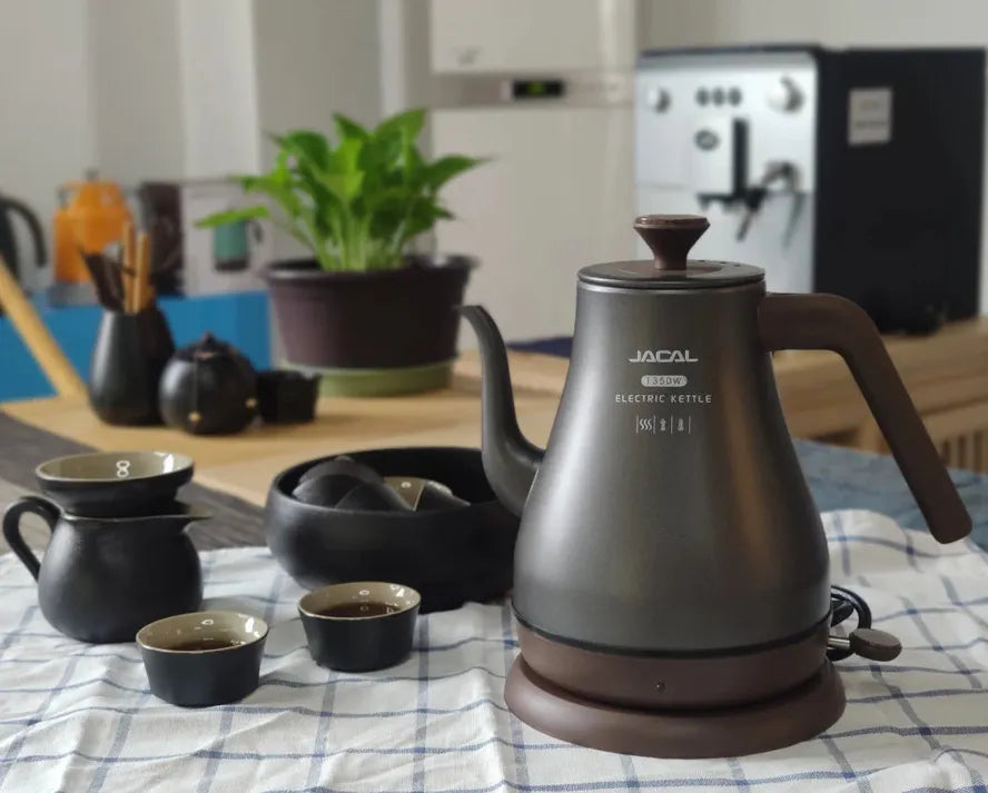 JMT-395722 Gooseneck Electric Cordless Kettle in Stainless Steel for Precise Brewing