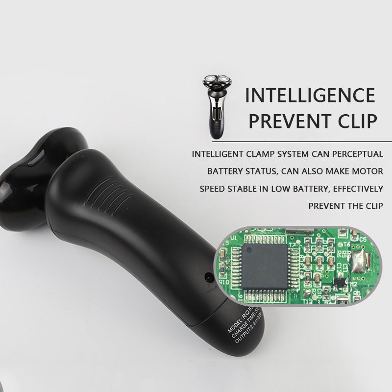 JMT-395850 3-in-1 Rechargeable Electric Rotary Shaver with Floating Cutting Heads for Comfortable Shaving