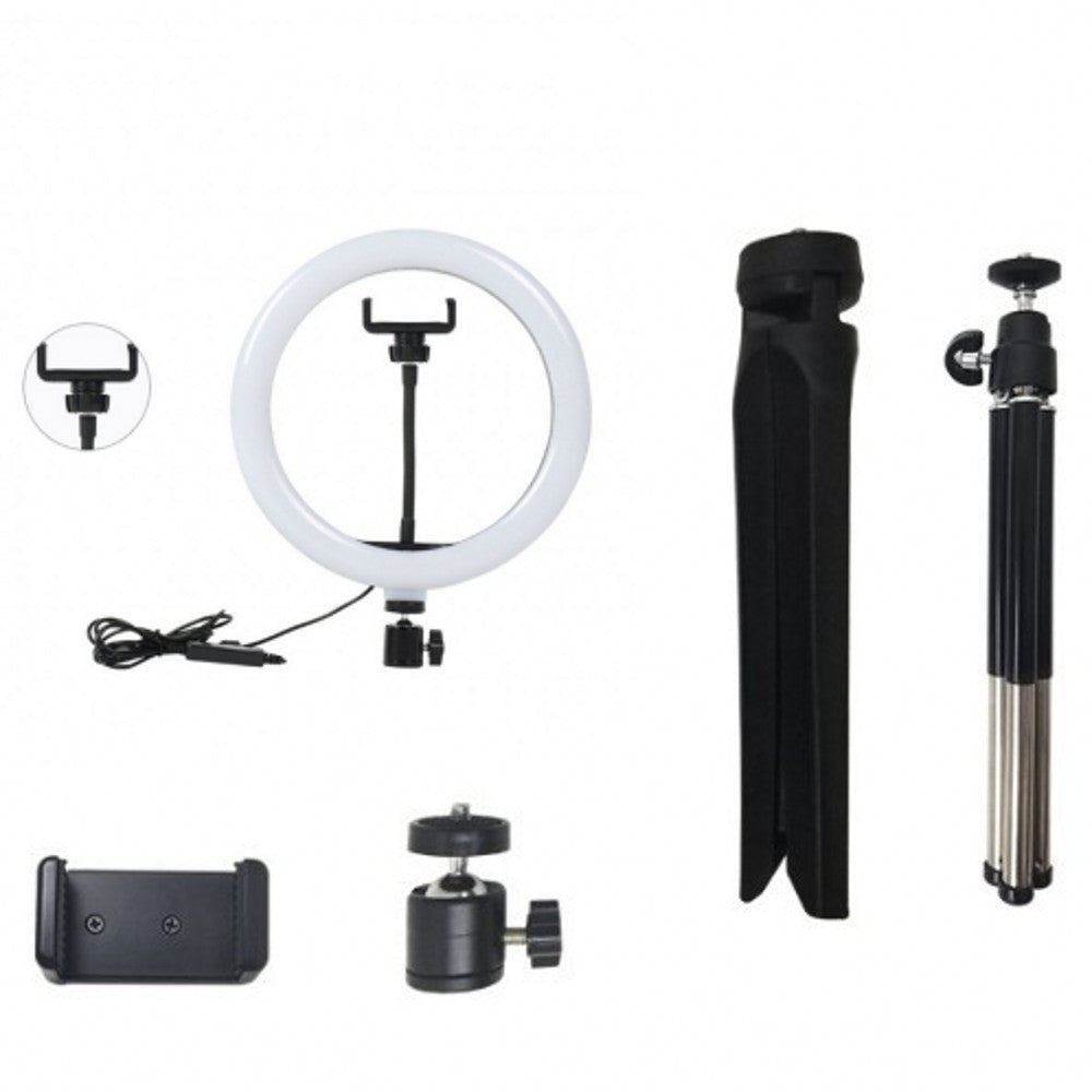 JMT-395914 10 Inch Desktop Selfie Ring Light with Adjustable Arm and Bluetooth Remote Control