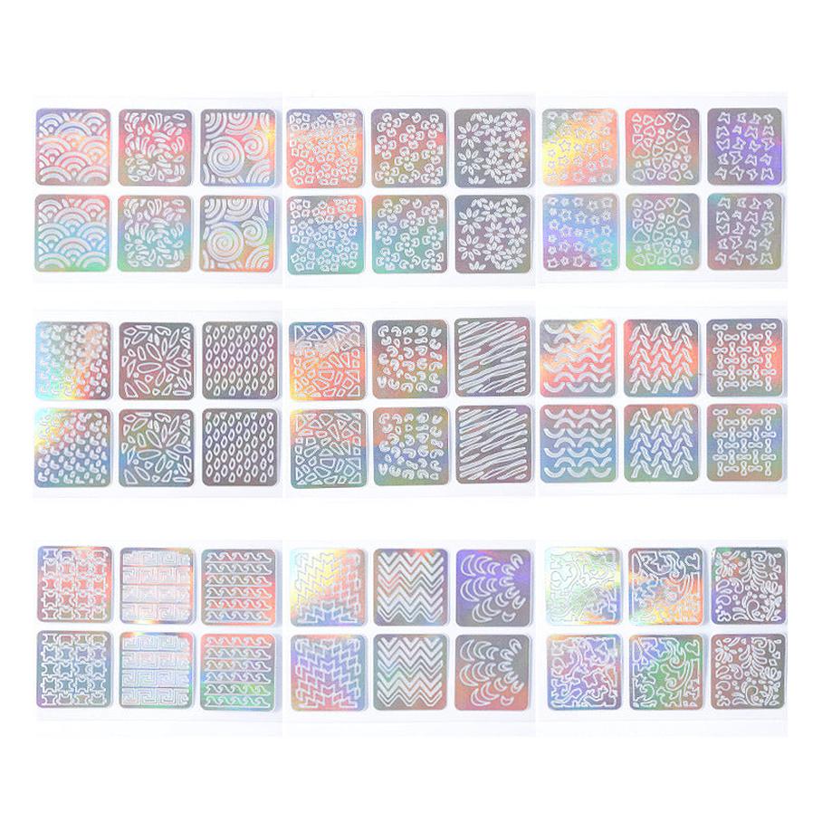 JMT-395914 Laser Cut Nail Art Vinyl Decal Stickers - 12/24 Sheets for Easy Nail Decoration