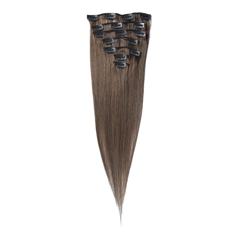 JMT-396298 22-Inch Clip-In Human Hair Extensions Set - 8 Pieces, Soft & Tangle-Free