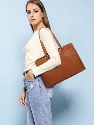 JMT-396426 Stylish 15.6 Inch Women's Laptop Handbag for Office and Business - Large Capacity Notebook Tote Bag