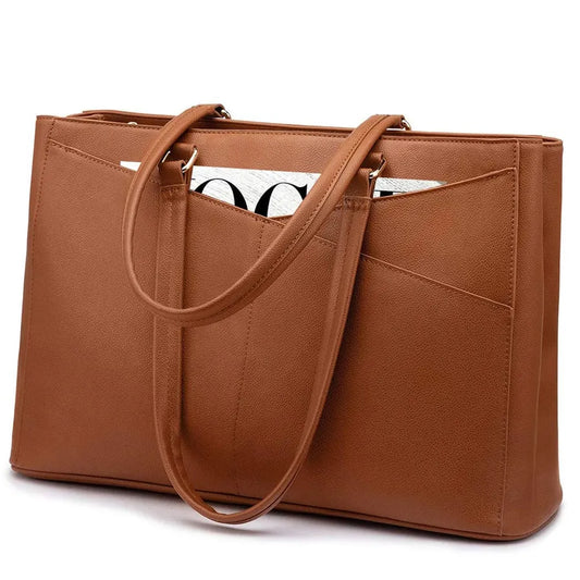 JMT-396426 Stylish 15.6 Inch Women's Laptop Handbag for Office and Business - Large Capacity Notebook Tote Bag