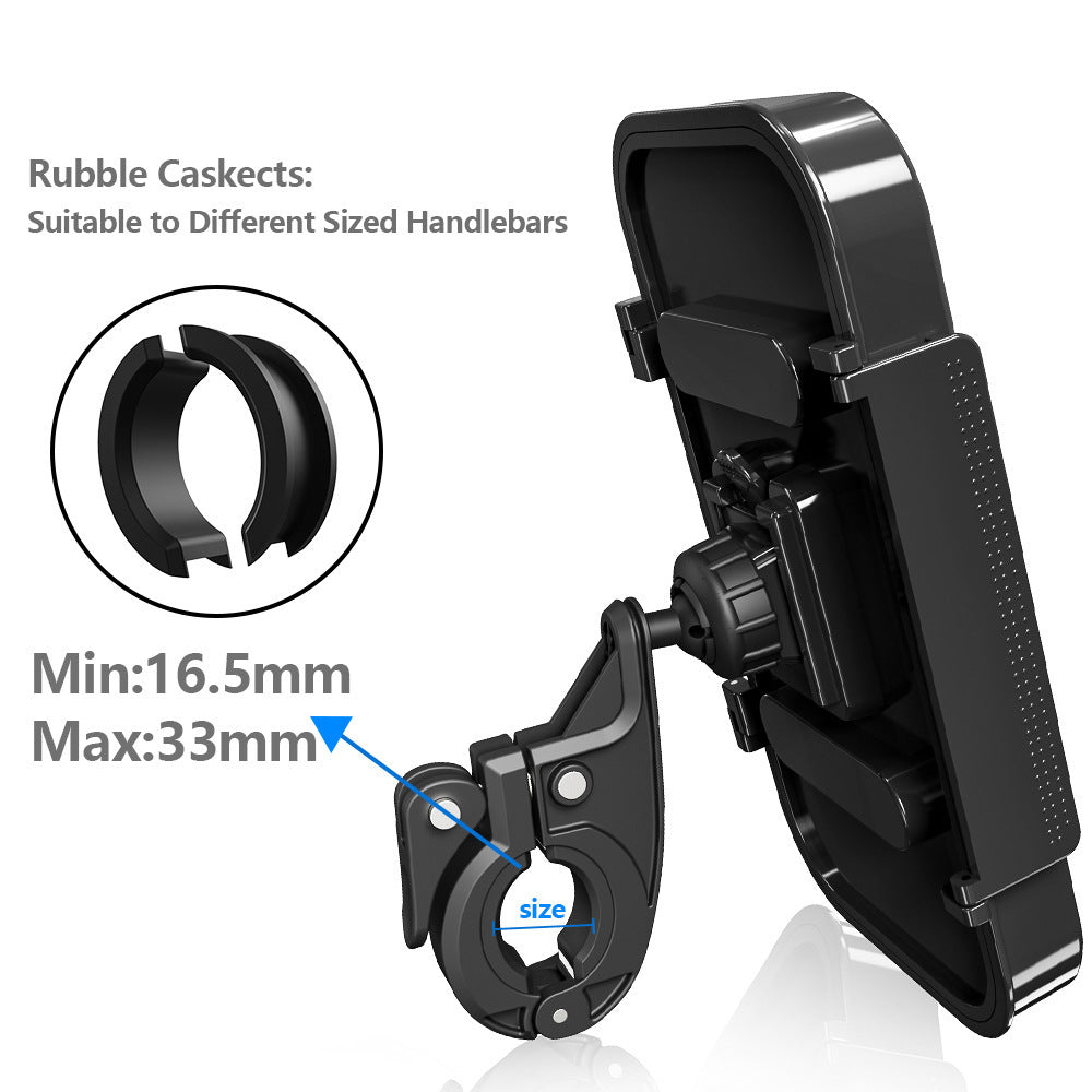 JMT-396618 Waterproof Mobile Phone Holder for Bicycles and Motorcycles, Rearview Mirror Attachment