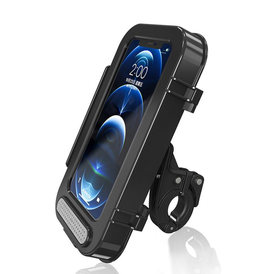 JMT-396618 Waterproof Mobile Phone Holder for Bicycles and Motorcycles, Rearview Mirror Attachment