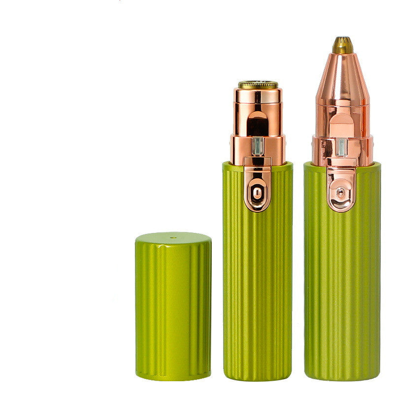 JMT-396746 Two-in-One Electric Epilator and Eyebrow Trimmer for Face Shaving, USB Rechargeable, Pearl White and Turquoise