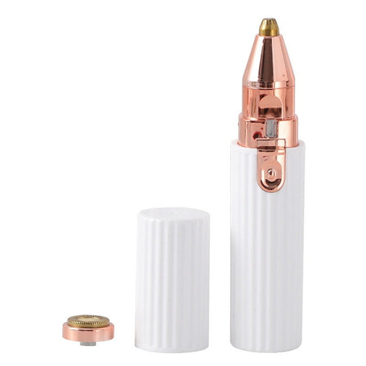 JMT-396746 Two-in-One Electric Epilator and Eyebrow Trimmer for Face Shaving, USB Rechargeable, Pearl White and Turquoise