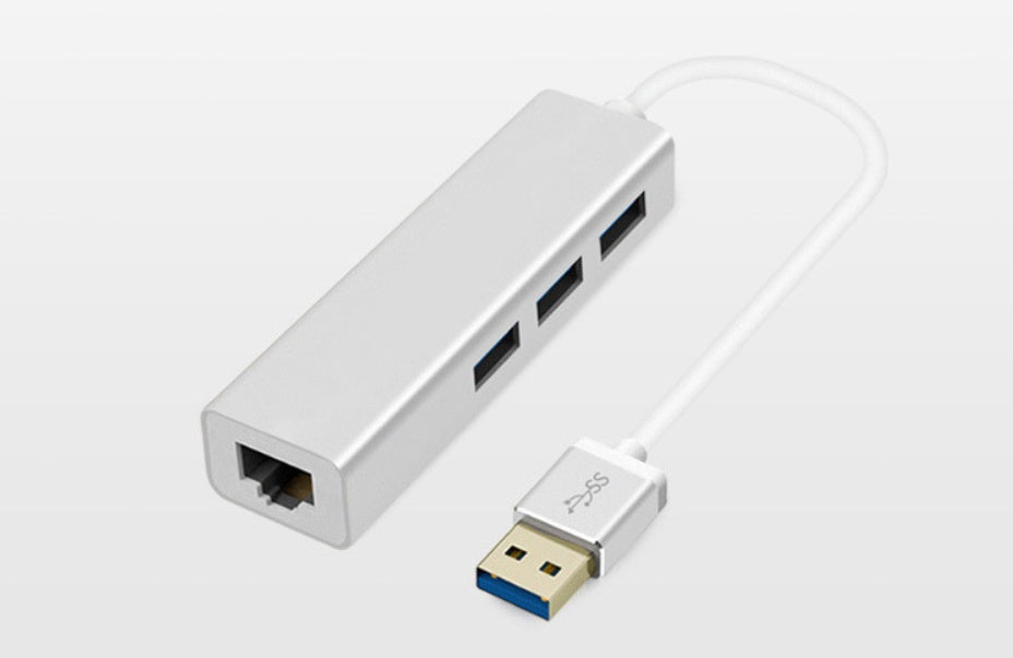 JMT-396874 USB 3.0 Gigabit Ethernet Adapter with 3-Port Hub for Mac, PC, and Chromebooks, 1000 Mbps Speed