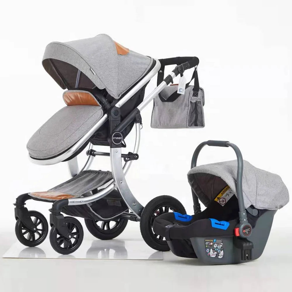 JMT-396938 4-in-1 Luxury Baby Stroller with Versatile Features for Comfort and Convenience