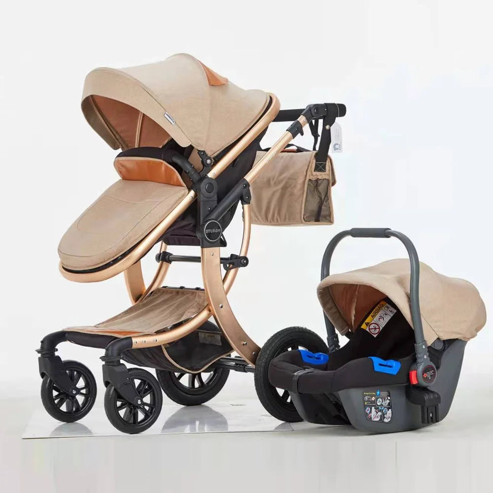 JMT-396938 4-in-1 Luxury Baby Stroller with Versatile Features for Comfort and Convenience