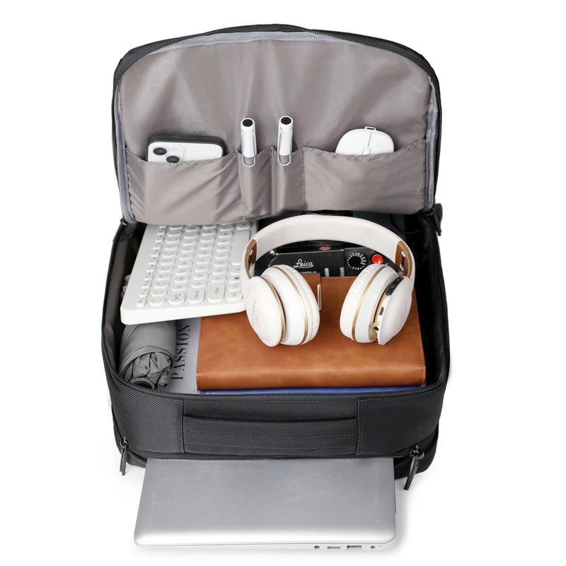 JMT-396938 Lightweight Double-Headed Zipper Laptop Backpack with USB Charging Capability