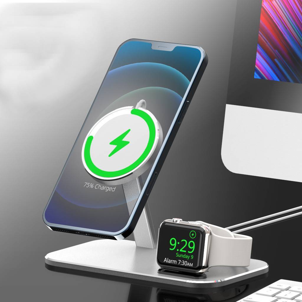 JMT-396938 Two-in-One Magnetic Wireless Charging Stand for MagSafe and Apple Watch