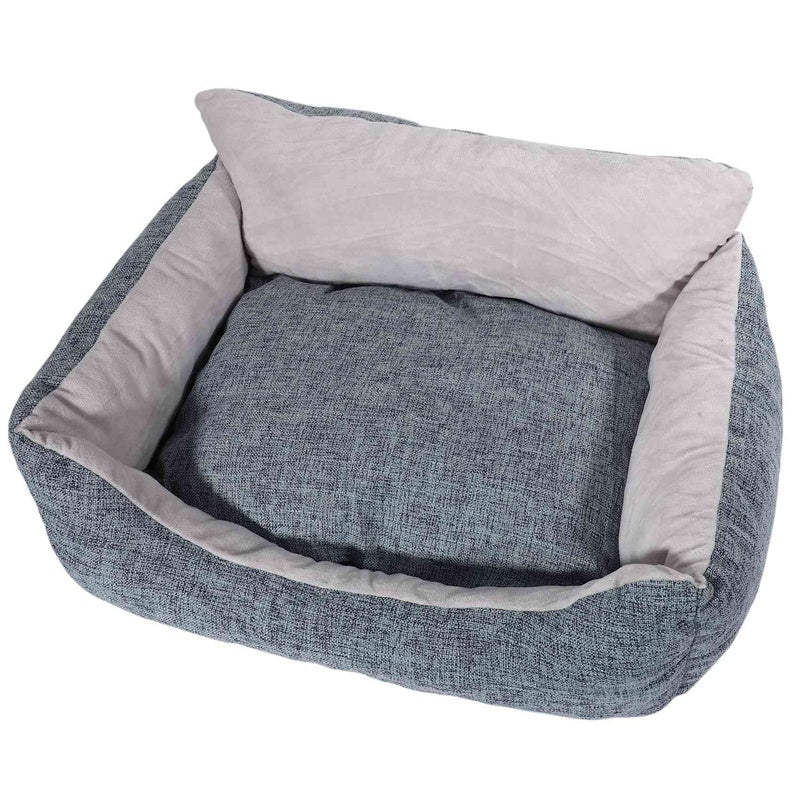 JMT-397066 Deep Sleeping Pet Kennel Mat for Small and Medium Pets - Soft Cloth in Light and Dark Gray
