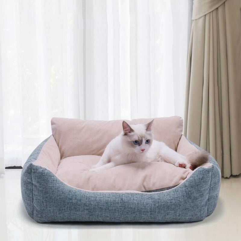 JMT-397066 Deep Sleeping Pet Kennel Mat for Small and Medium Pets - Soft Cloth in Light and Dark Gray