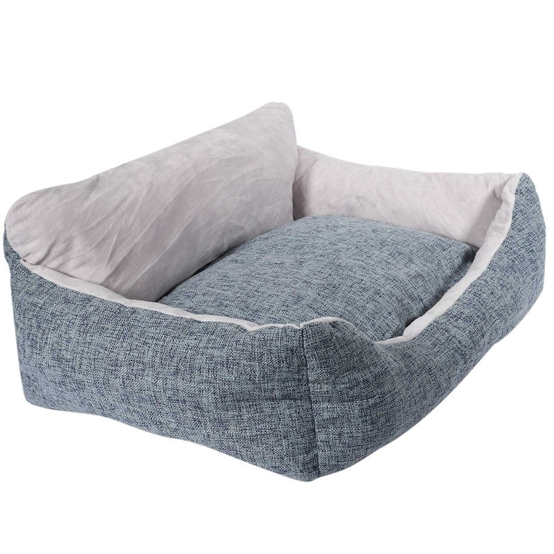 JMT-397066 Deep Sleeping Pet Kennel Mat for Small and Medium Pets - Soft Cloth in Light and Dark Gray