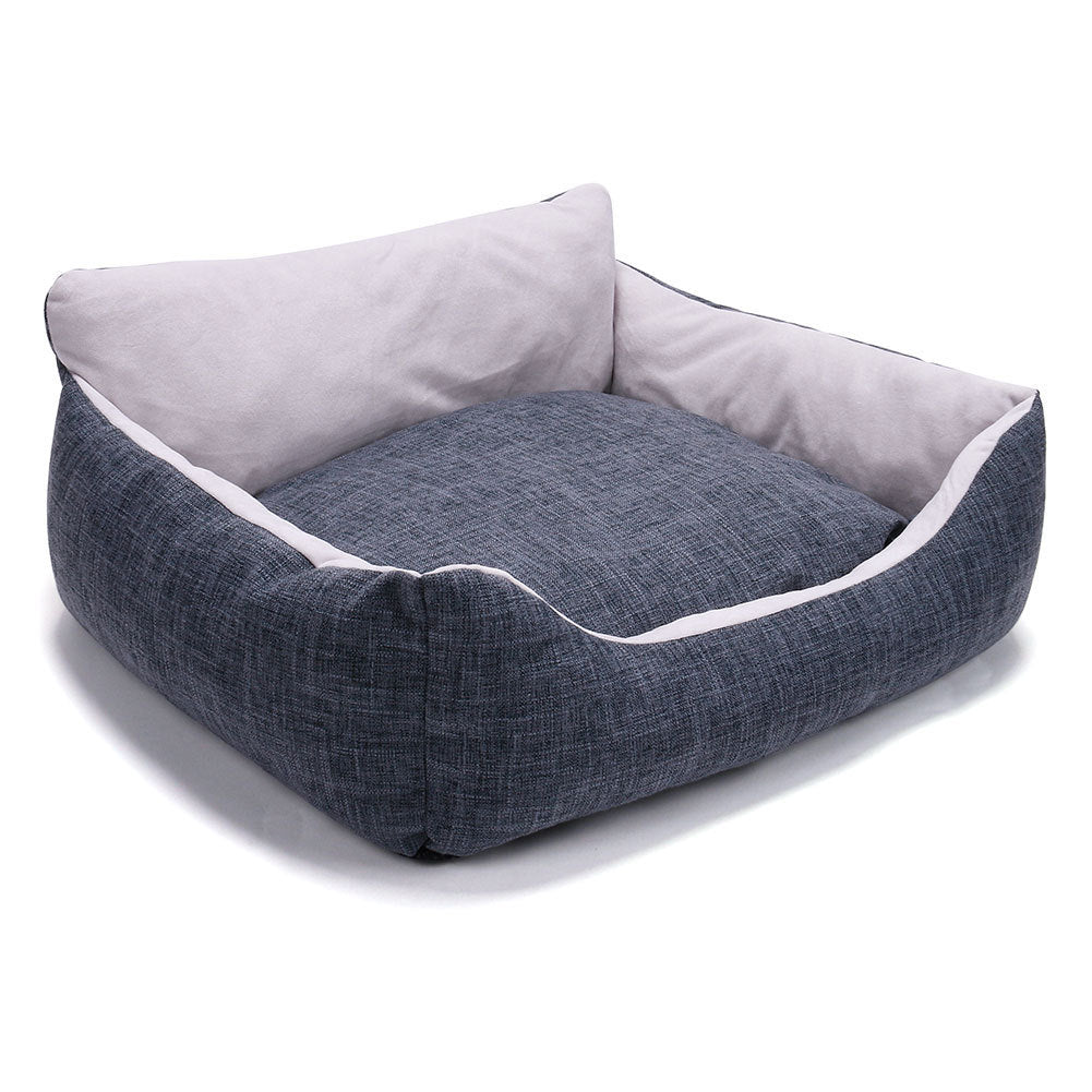 JMT-397066 Deep Sleeping Pet Kennel Mat for Small and Medium Pets - Soft Cloth in Light and Dark Gray