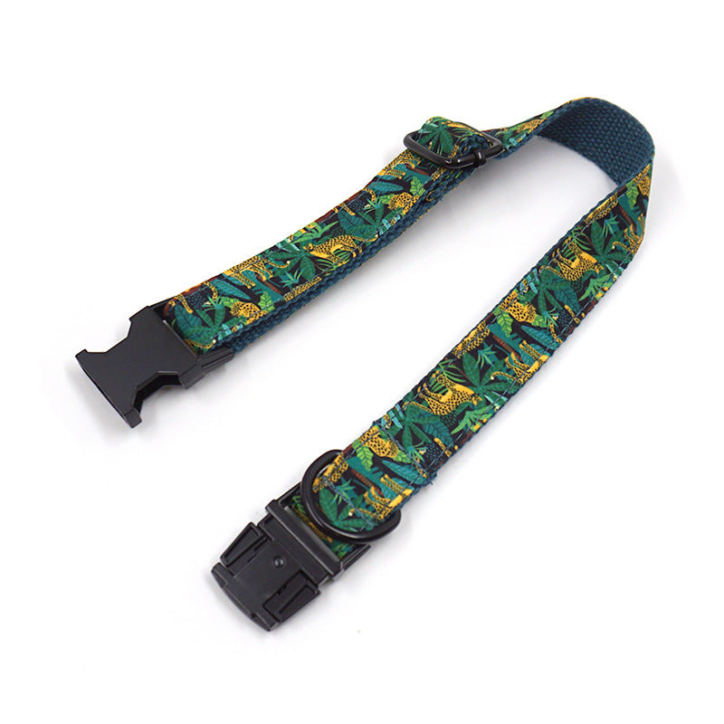 JMT-397258 Elegant Green Cloth Pet Collar with Bowknot and Leash Set