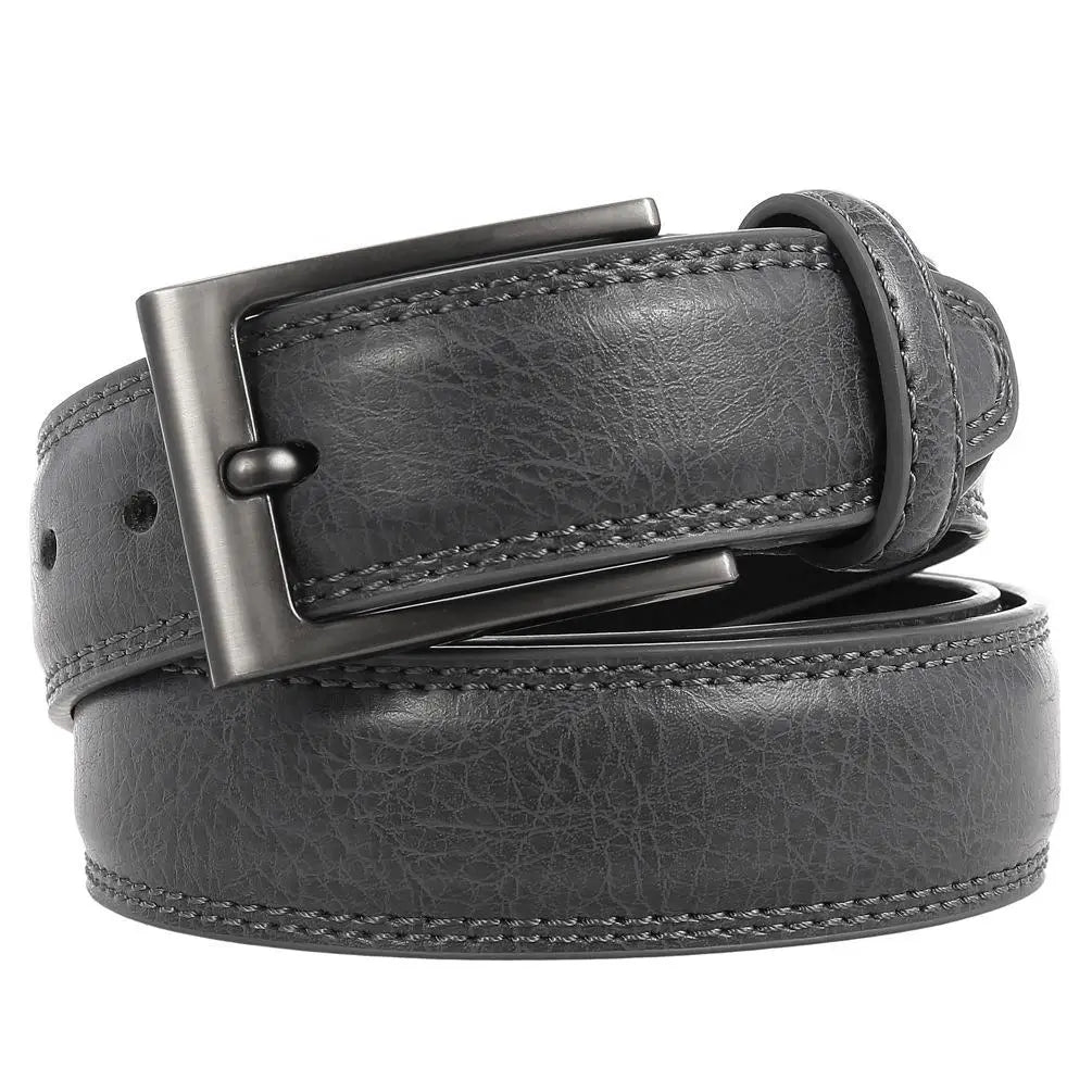 JMT-397514 Adjustable Casual Leather Belt with Pin Buckle for Men