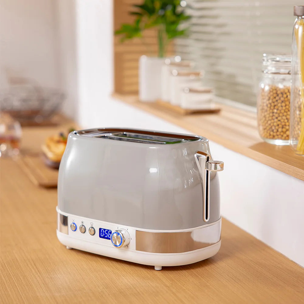JMT-397578 LED Display Time Smart Toaster for 2 Slices – Commercial Pop-up Toaster