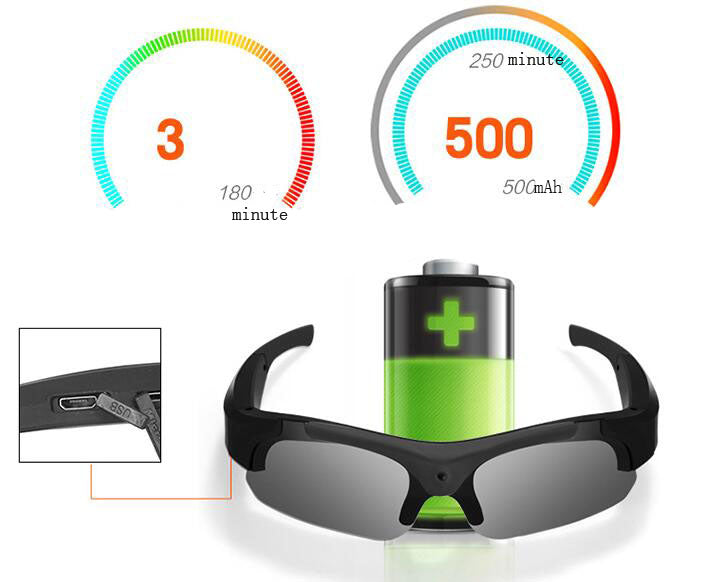 JMT-397834 1080P Video Recording Sunglasses with Polarized Lenses
