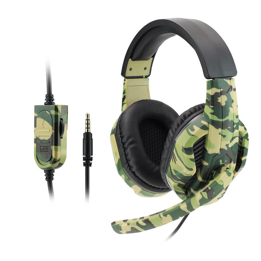 JMT-398410 Camouflage Wired Gaming Headset with Microphone and 3.5mm Plug