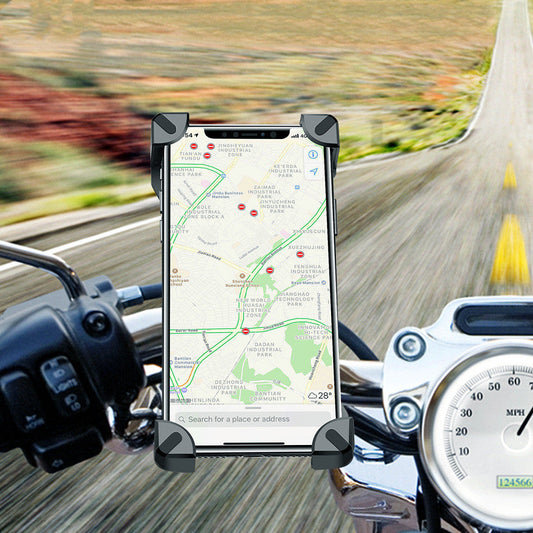 JMT-398922 Bicycle and Motorcycle Phone Holder for Cellphones, Compatible with iPhone and Samsung, Handlebar Clip Stand, GPS Mount Bracket