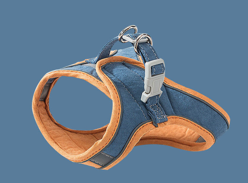 JMT-399242 Reflective Vest-Style Cat Harness with Anti-Stroke Resistance and Traction Rope for Safe Walking