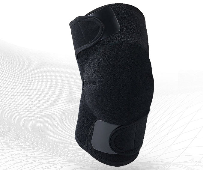 JMT-399306 Magnetic Knee Protector for Running, Cycling, and Card Games - Black Cloth Fabric